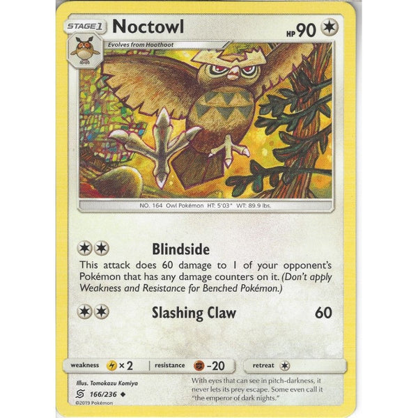 Pokemon Trading Card Game 166/236 Noctowl | Uncommon Card | SM11 Unified Minds