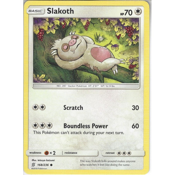 Pokemon Trading Card Game 168/236 Slakoth | Common Card | SM11 Unified Minds