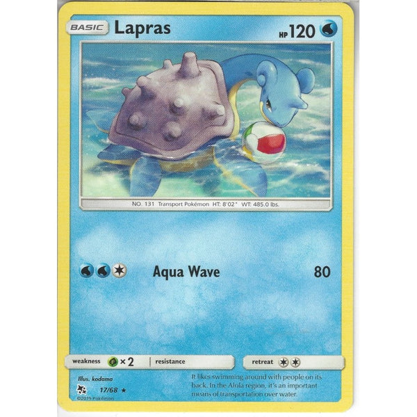 Pokemon Trading Card Game 17/68 Lapras | Rare Card | Hidden Fates