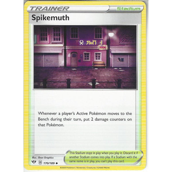 Pokemon Trading Card Game 170/189 Spikemuth | Uncommon Card | SWSH-03 Darkness Ablaze