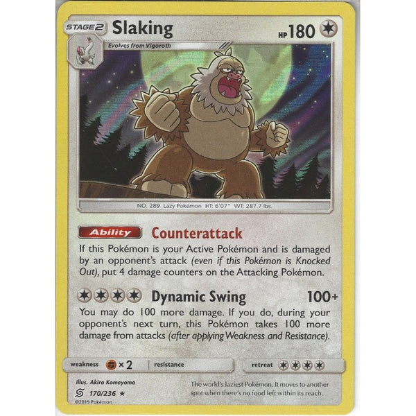 Pokemon Trading Card Game 170/236 Slaking | Rare Holo Card | SM11 Unified Minds
