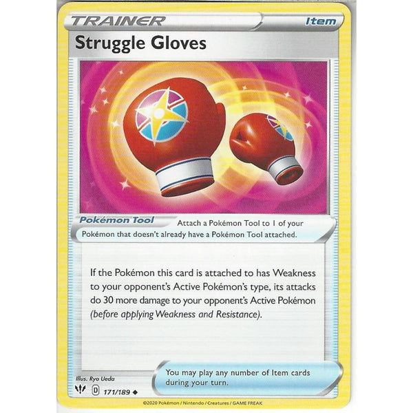Pokemon Trading Card Game 171/189 Struggle Gloves | Uncommon Card | SWSH-03 Darkness Ablaze