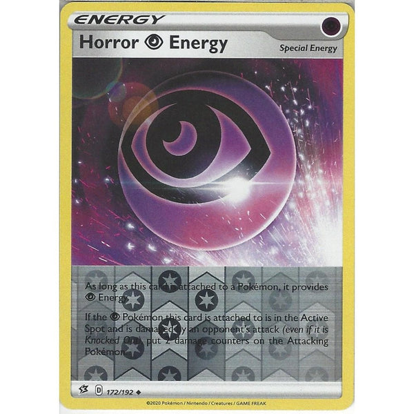 Pokemon Trading Card Game 172/192 Horror P Energy (Psychic) | Uncommon Reverse Holo Card | Sword &amp; Shield Rebel Clash