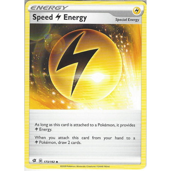 Pokemon Trading Card Game 173/192 Speed L Energy (Lightning) | Uncommon Card | Sword &amp; Shield Rebel Clash