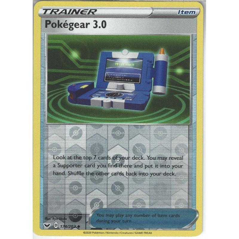 Pokemon Trading Card Game 174/202 Pokégear 3.0 | Uncommon Reverse Holo Card | Sword &amp; Shield (Base Set)