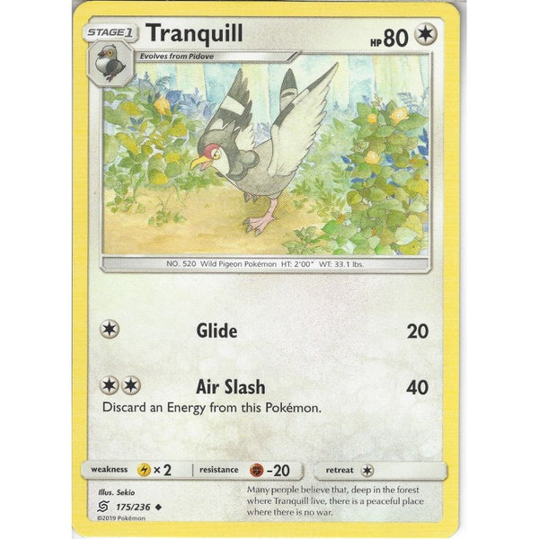 Pokemon Trading Card Game 175/236 Tranquill | Uncommon Card | SM11 Unified Minds