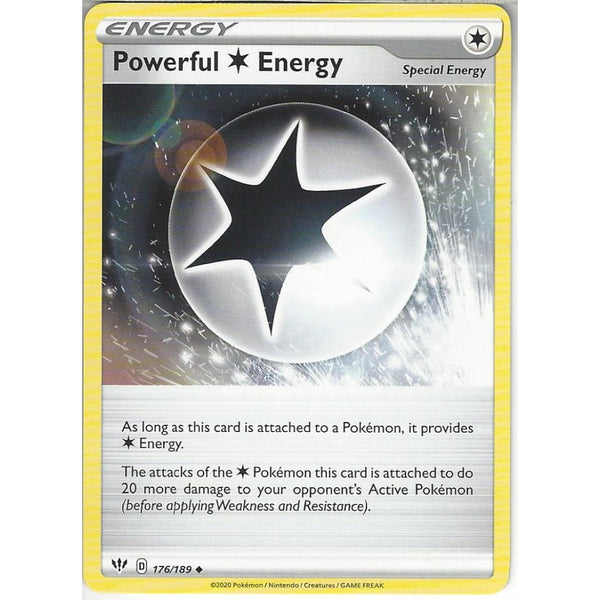 Pokemon Trading Card Game 176/189 Powerful Colorless Energy | Uncommon Card | SWSH-03 Darkness Ablaze