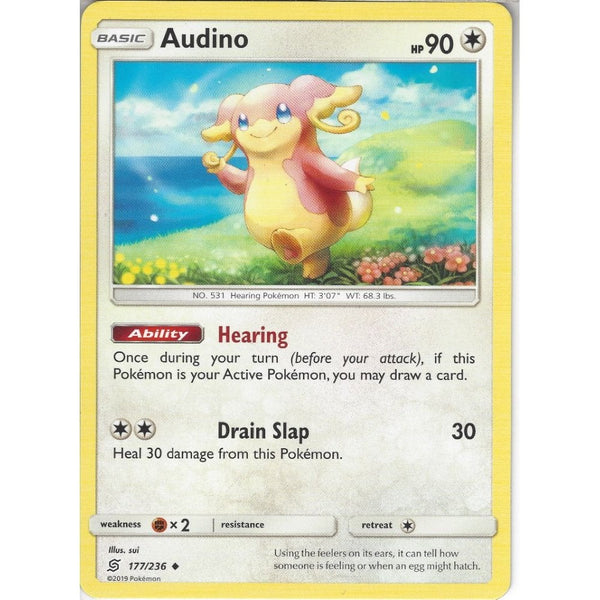 Pokemon Trading Card Game 177/236 Audino | Uncommon Card | SM11 Unified Minds