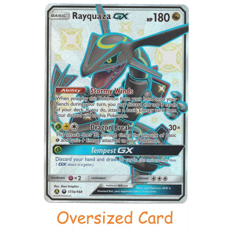 177a/168 Rayquaza GX | Jumbo Oversized Black Star Promo Card | Holo Ra - Recaptured LTD 177a/168 Rayquaza GX | Jumbo Oversized Black Star Promo Card | Holo Ra - Recaptured LTD