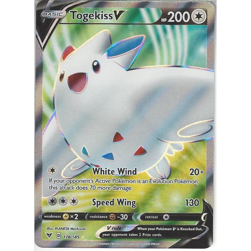 Pokemon Trading Card Game 178/185 Togekiss V | Rare Ultra Card | SWSH-04 Vivid Voltage