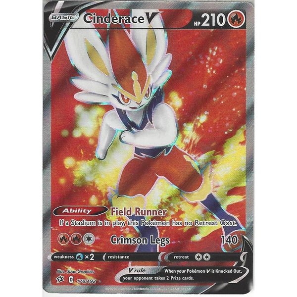 cinderace v pokemon card value 178/192 | Rare Ultra | Sword & Shield Rebel Clash Colorless Rule Kit Type:Checklist Only (A5) My complete Delta Species Car Accessories