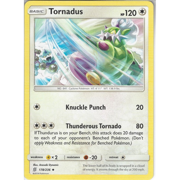 Pokemon Trading Card Game 178/236 Tornadus | Uncommon Card | SM11 Unified Minds