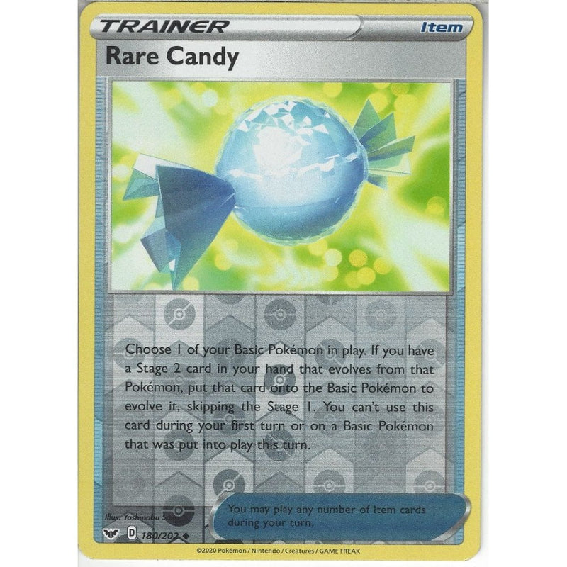 180/202 Rare Candy | Uncommon Reverse Holo Card | Sword & Shield (Base - Recaptured LTD 180/202 Rare Candy | Uncommon Reverse Holo Card | Sword & Shield (Base - Recaptured LTD