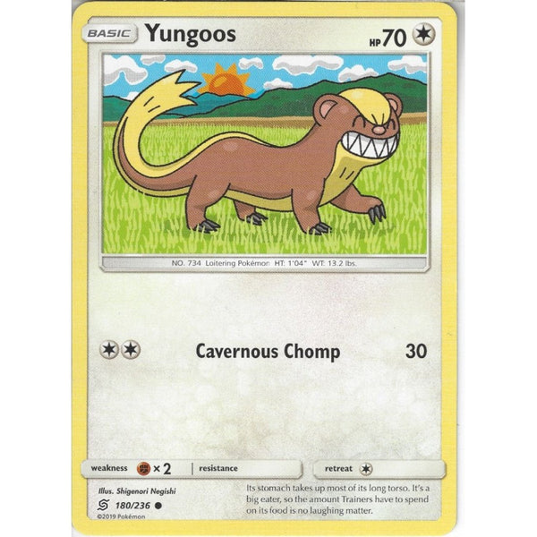 Pokemon Trading Card Game 180/236 Yungoos | Common Card | SM11 Unified Minds