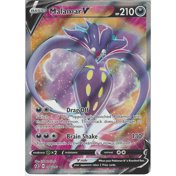 Pokemon Trading Card Game 186/192 Malamar V | Rare Ultra Card | Sword &amp; Shield Rebel Clash