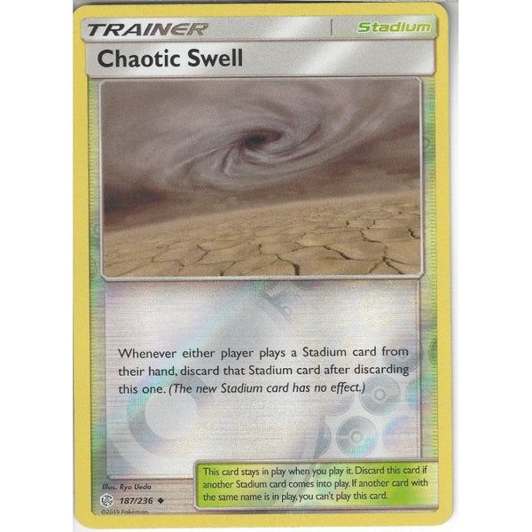 Pokemon Trading Card Game 187/236 Chaotic Swell | Uncommon Reverse Holo Card | SM12 Cosmic Eclipse