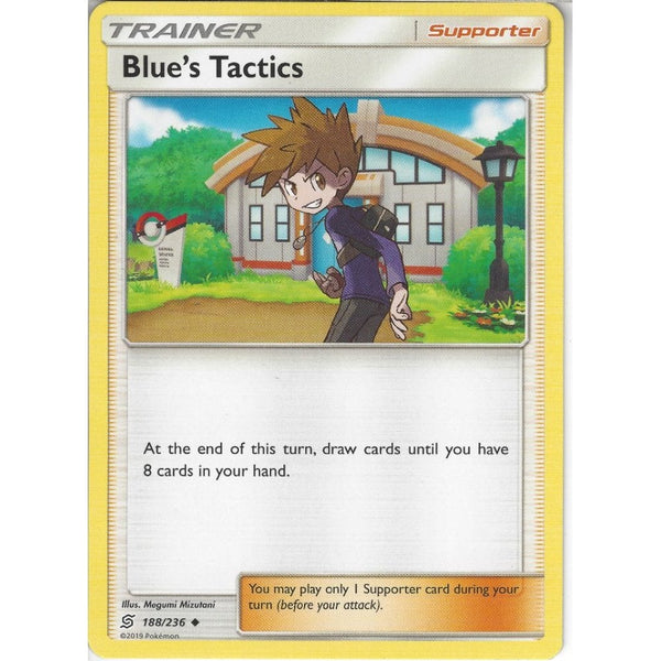 Pokemon Trading Card Game 188/236 Blue's Tactics | Uncommon Card | SM11 Unified Minds
