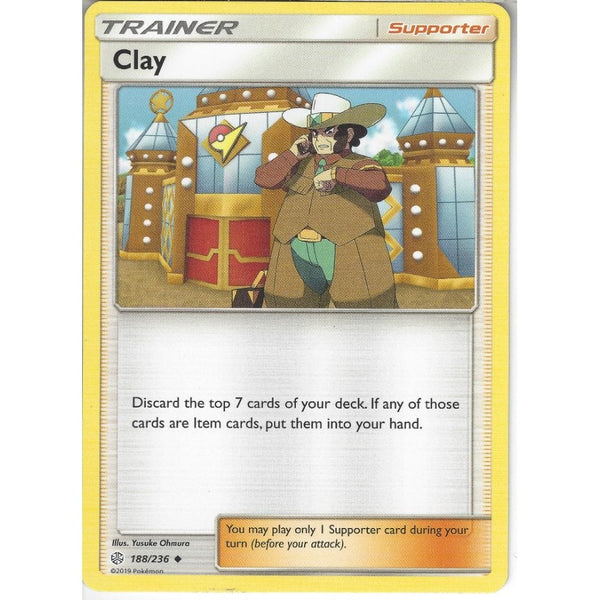 Pokemon Trading Card Game 188/236 Clay | Uncommon Card | SM12 Cosmic Eclipse