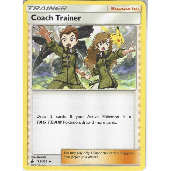 Pokemon Trading Card Game 192/236 Coach Trainer | Uncommon Card | SM11 Unified Minds
