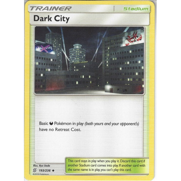 Pokemon Trading Card Game 193/236 Dark City | Uncommon Card | SM11 Unified Minds