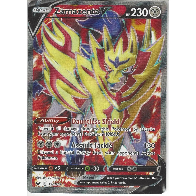 196/202 Zamazenta V | Rare Ultra Card | Sword & Shield (Base Set) - Recaptured LTD 196/202 Zamazenta V | Rare Ultra Card | Sword & Shield (Base Set) - Recaptured LTD
