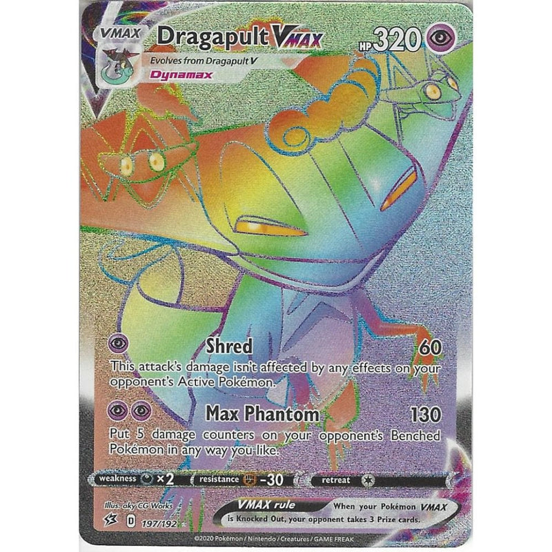 197/192 Dragapult VMAX | Full Art Rainbow Rare Card | Sword & Shield R - Recaptured LTD 197/192 Dragapult VMAX | Full Art Rainbow Rare Card | Sword & Shield R - Recaptured LTD