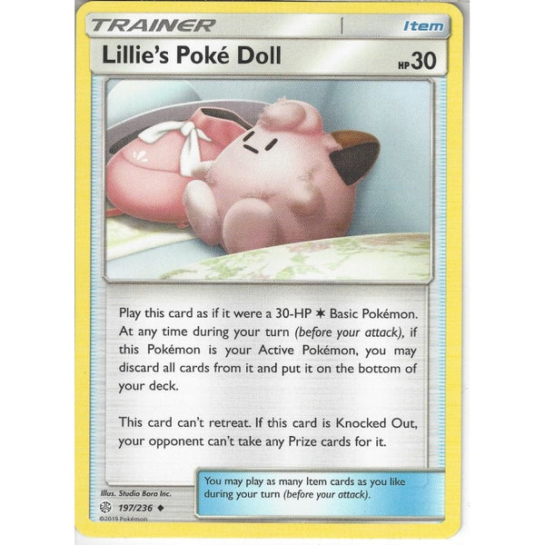 Pokemon Trading Card Game 197/236 Lillie's Poke Doll | Uncommon Card | SM12 Cosmic Eclipse