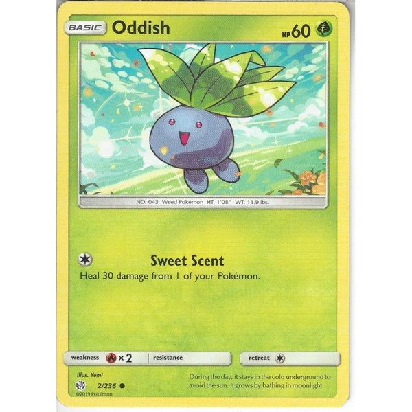 Pokemon Trading Card Game 2/236 Oddish | Common Card | SM12 Cosmic Eclipse