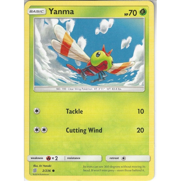 Pokemon Trading Card Game 2/236 Yanma | Common Card | SM11 Unified Minds