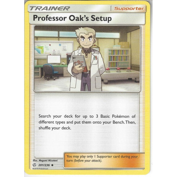 Pokemon Trading Card Game 201/236 Professor Oak's Setup | Uncommon Card | SM12 Cosmic Eclipse