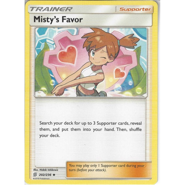 Pokemon Trading Card Game 202/236 Misty's Favor | Uncommon Card | SM11 Unified Minds