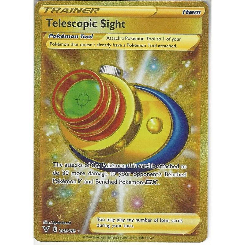 Pokemon Trading Card Game 203/185 Telescopic Sight | Secret Rare Card | SWSH-04 Vivid Voltage