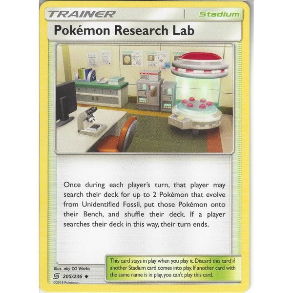 Pokemon Trading Card Game 205/236 Pokémon Research Lab | Uncommon Card | SM11 Unified Minds