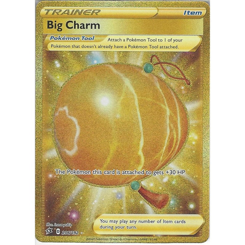 206/192 Big Charm | Gold Secret Rare Card | Sword & Shield Rebel Clash - Recaptured LTD 206/192 Big Charm | Gold Secret Rare Card | Sword & Shield Rebel Clash - Recaptured LTD