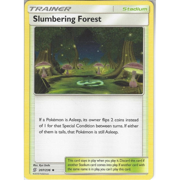 Pokemon Trading Card Game 207/236 Slumbering Forest | Uncommon Card | SM11 Unified Minds