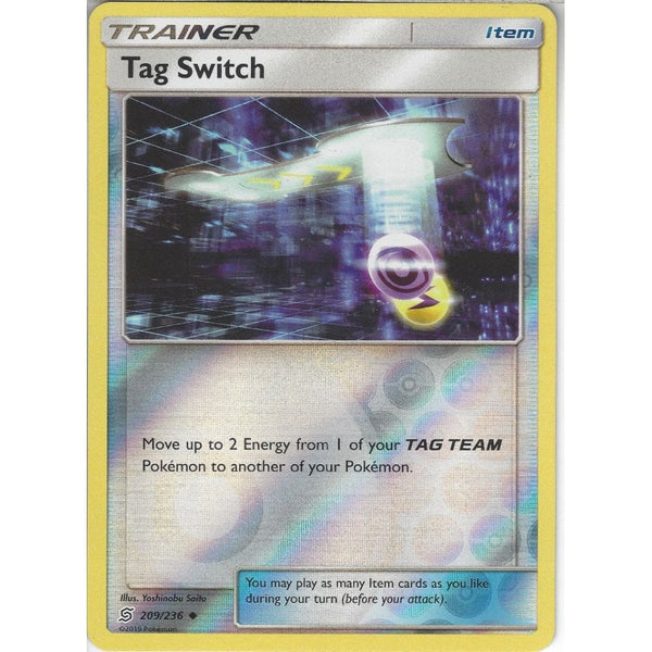Pokemon Trading Card Game 209/236 Tag Switch | Uncommon Reverse Holo Card | SM11 Unified Minds