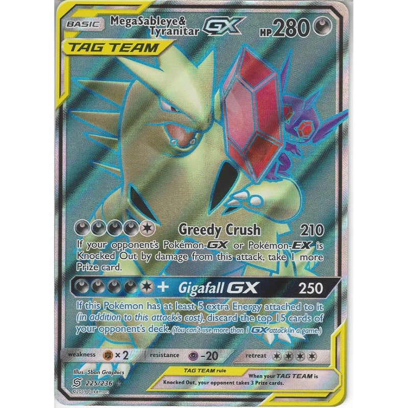 225/236 Mega Sableye & Tyranitar TAG TEAM GX | Rare Ultra Card | SM11 - Recaptured LTD 225/236 Mega Sableye & Tyranitar TAG TEAM GX | Rare Ultra Card | SM11 - Recaptured LTD