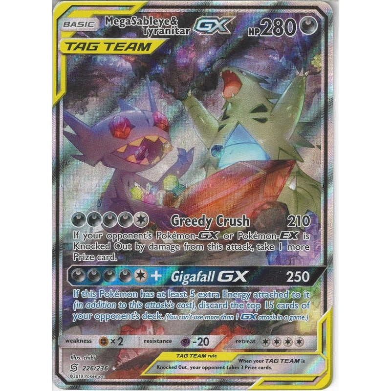 226/236 Mega Sableye & Tyranitar TAG TEAM GX | Rare Ultra Card | SM11 - Recaptured LTD 226/236 Mega Sableye & Tyranitar TAG TEAM GX | Rare Ultra Card | SM11 - Recaptured LTD
