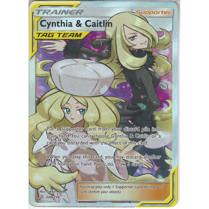 228/236 Cynthia & Caitlin | Rare Ultra Card | SM12 Cosmic Eclipse - Recaptured LTD 228/236 Cynthia & Caitlin | Rare Ultra Card | SM12 Cosmic Eclipse - Recaptured LTD