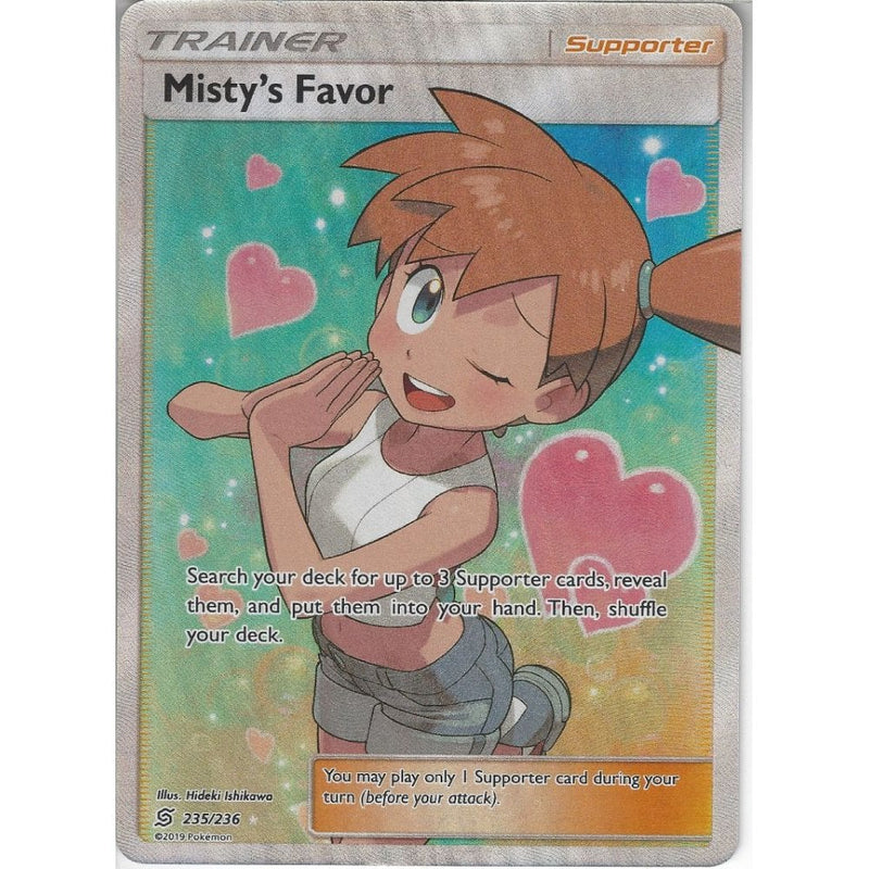 235/236 Misty's Favor | Rare Ultra Card | SM11 Unified Minds - Recaptured LTD 235/236 Misty's Favor | Rare Ultra Card | SM11 Unified Minds - Recaptured LTD