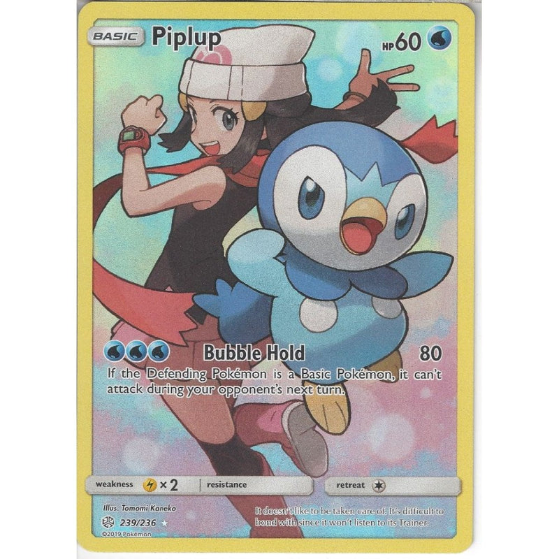 239/236 Piplup | Secret Rare Card | SM12 Cosmic Eclipse - Recaptured LTD 239/236 Piplup | Secret Rare Card | SM12 Cosmic Eclipse - Recaptured LTD