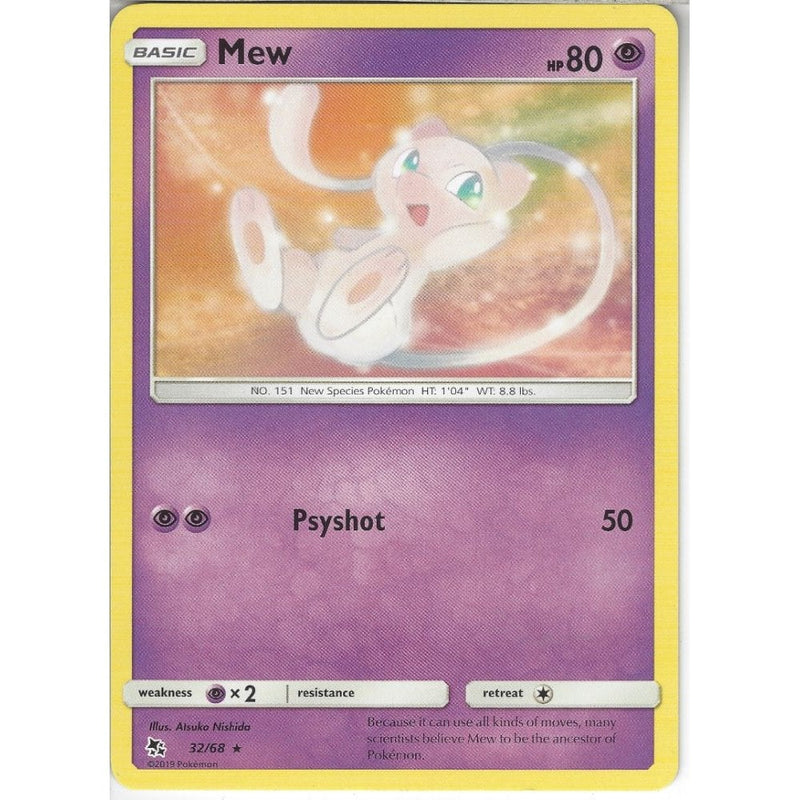 32/68 Mew | Rare Card | Hidden Fates - Recaptured LTD 32/68 Mew | Rare Card | Hidden Fates - Recaptured LTD