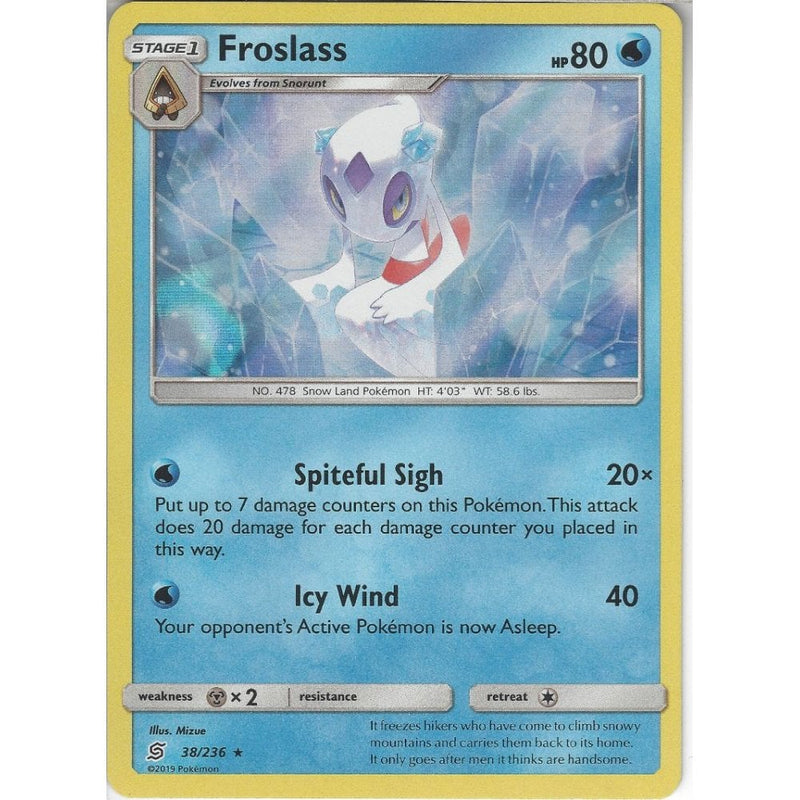 38/236 Froslass | Rare Holo Card | SM11 Unified Minds - Recaptured LTD 38/236 Froslass | Rare Holo Card | SM11 Unified Minds - Recaptured LTD
