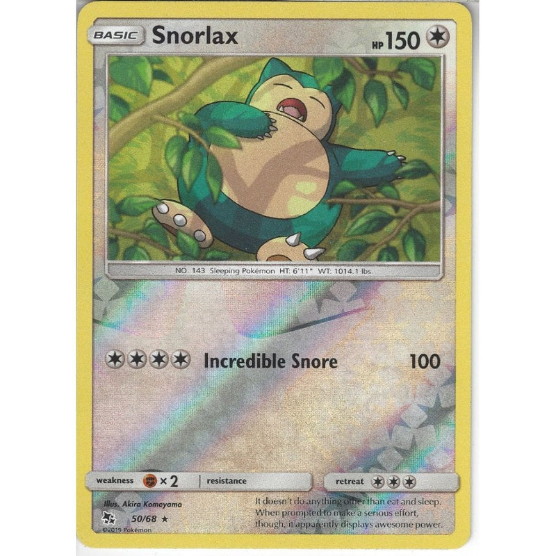 50/68 Snorlax | Rare Reverse Holo Card | Hidden Fates - Recaptured LTD 50/68 Snorlax | Rare Reverse Holo Card | Hidden Fates - Recaptured LTD