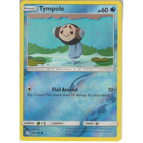 Pokemon Trading Card Game 58/236 Tympole | Common Reverse Holo Card | SM12 Cosmic Eclipse