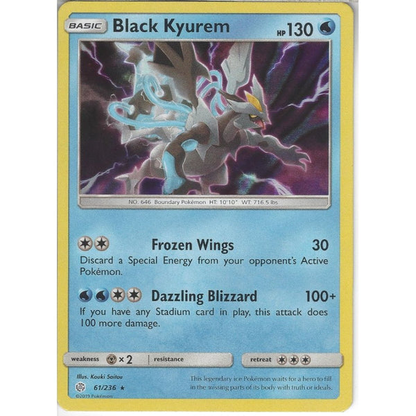 Pokemon Trading Card Game 61/236 Black Kyurem | Rare Holo Card | SM12 Cosmic Eclipse