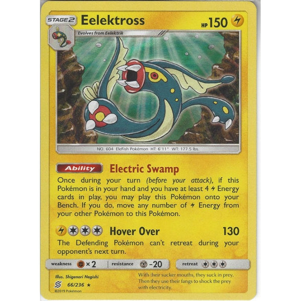 Pokemon Trading Card Game 66/236 Eelektross | Rare Holo Card | SM11 Unified Minds