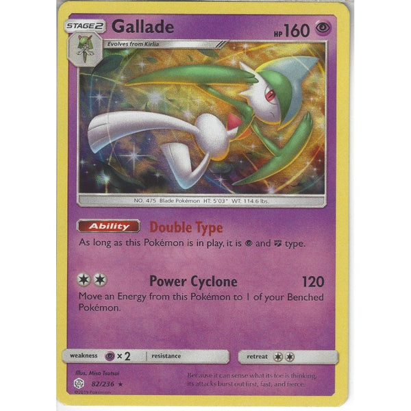 Pokemon Trading Card Game 82/236 Gallade | Rare Holo Card | SM12 Cosmic Eclipse