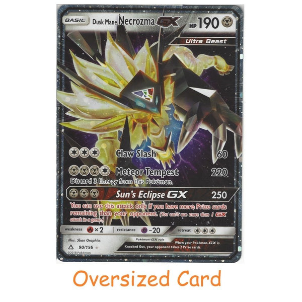 Pokemon Trading Card Game 90/156 Dusk Mane Necrozma | Jumbo Oversized Promo Card | Holo Rare