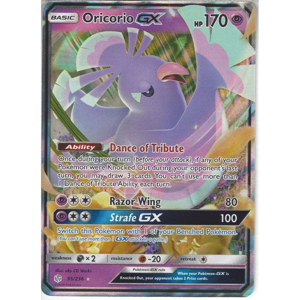 Pokemon Trading Card Game 95/236 Oricorio GX | Rare Holo GX Card | SM12 Cosmic Eclipse